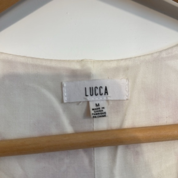 Lucca Vintage Floral Cream & Pink Button Front Maxi Dress Size Medium - Picture 5 of 10